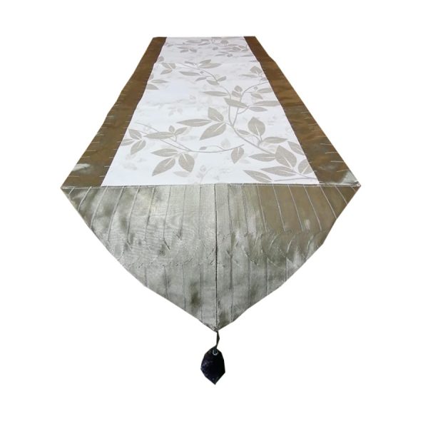 Traversa de masa Casa Bucuriei, model Festiv, bronz antichizat, 42 x 132cm, doua fete