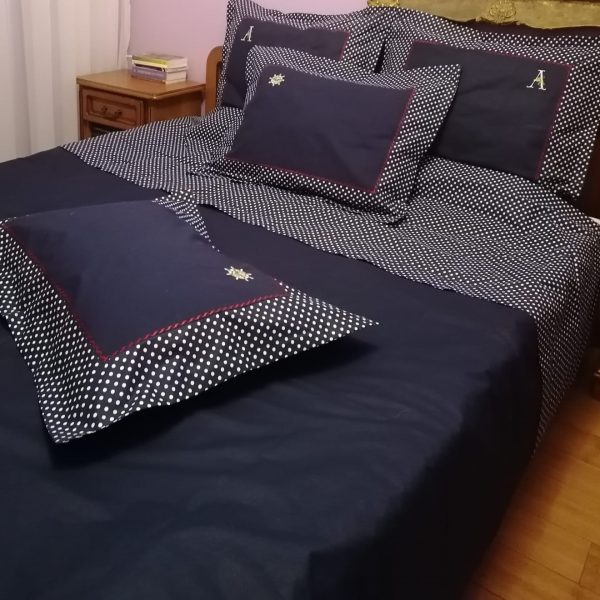 Husa pilota 160 x 220 cm, Casa Bucuriei, model Navy, bleumarin, bumbac ranforce 100%