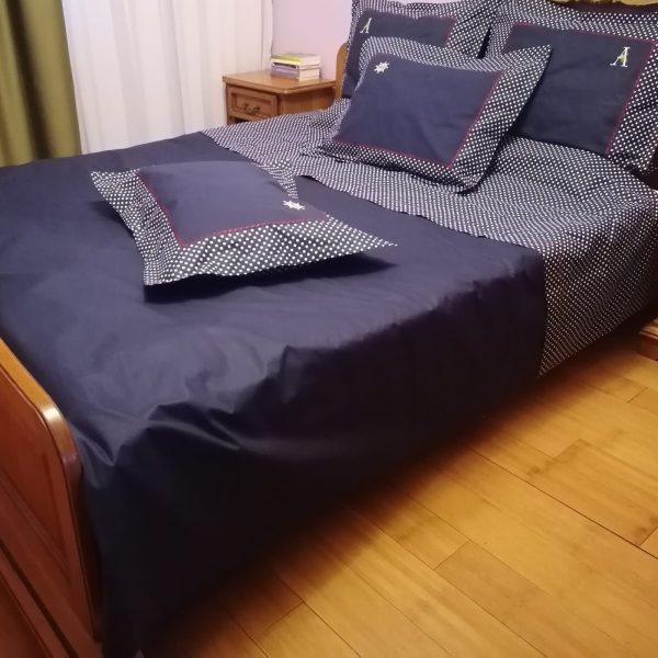 Husa pilota 145 x 215 cm, Casa Bucuriei, model Navy, bleumarin, bumbac ranforce 100%