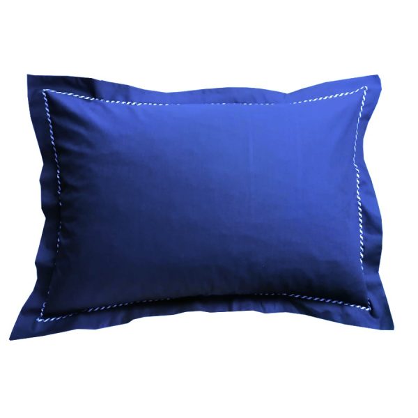 Set 2 Fete de perna, Casa Bucuriei, model Elegance, albastru regal, 60 cm x 70 cm, bordura brodata