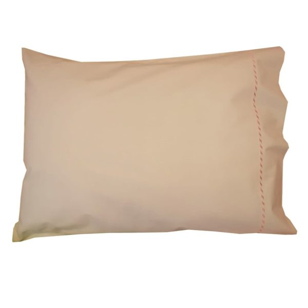 Set 2 x Fata de perna 50 cm x 60 cm, Casa Bucuriei, model Simple Lines, somon, Bumbac 100%