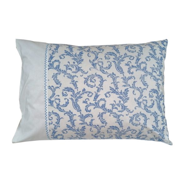 Set 2 Fete perna, Casa Bucuriei, model Deco Style, alb/albastru, bumbac 100%, 50 x 70 cm