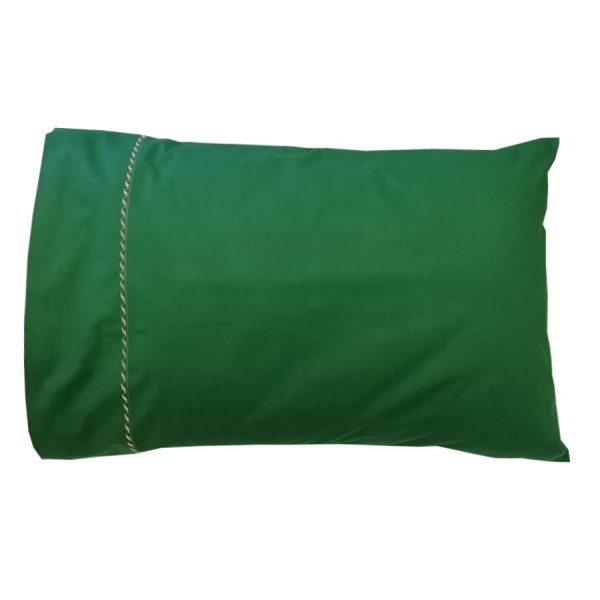 Set 2 x Fata de perna 50 cm x 60 cm, Casa Bucuriei, model Simple Lines, verde smarald, Bumbac 100%, doua fete