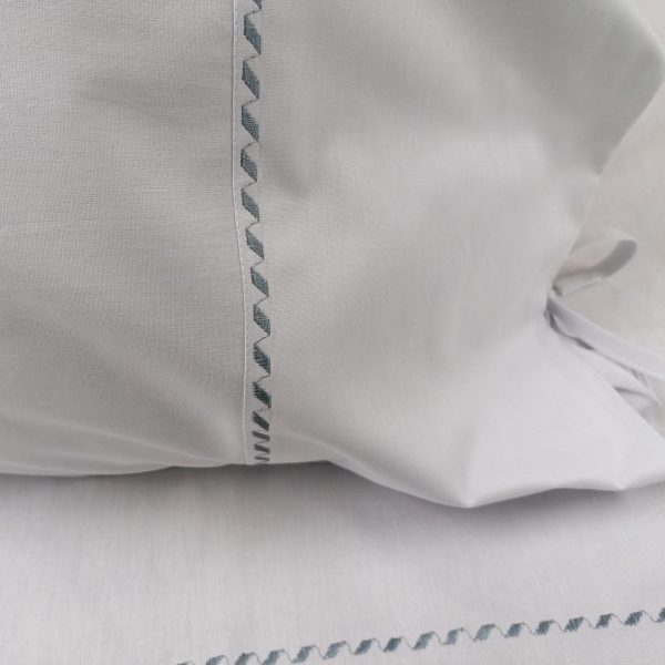 Set 2 Fete perna 60 x 70 cm, Casa Bucuriei, model Simple Lines, gri, bumbac ranforce 100%, doua fete