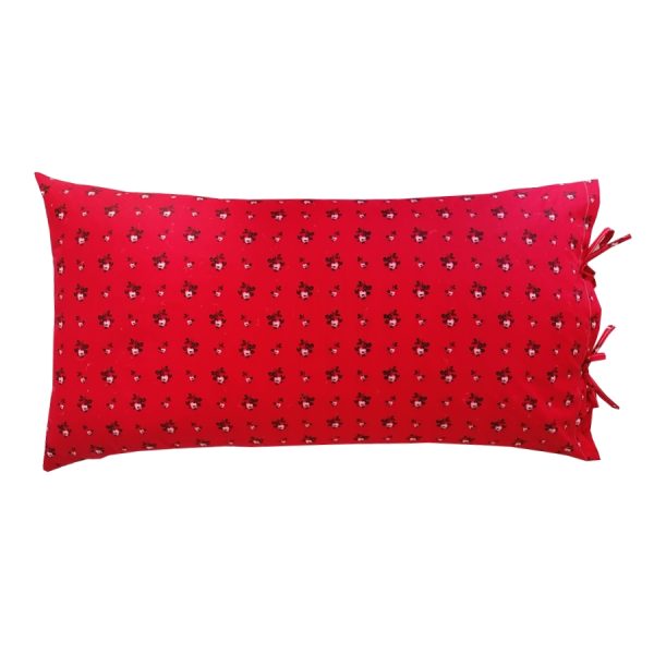 Set 2 Fete perna 50 x 70 cm, Casa bucuriei, model Roses, rosu, bumbac natural 100%, doua fete