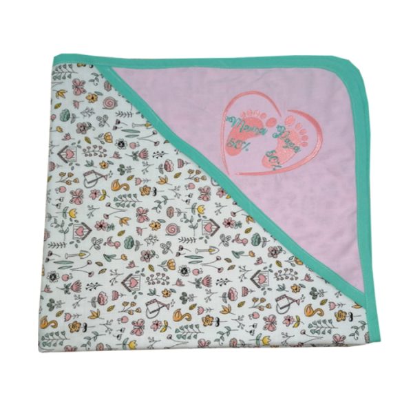 Paturica dubla, Casa Bucuriei, multicolor, bumbac natural 100%, 75/75 cm, broderie