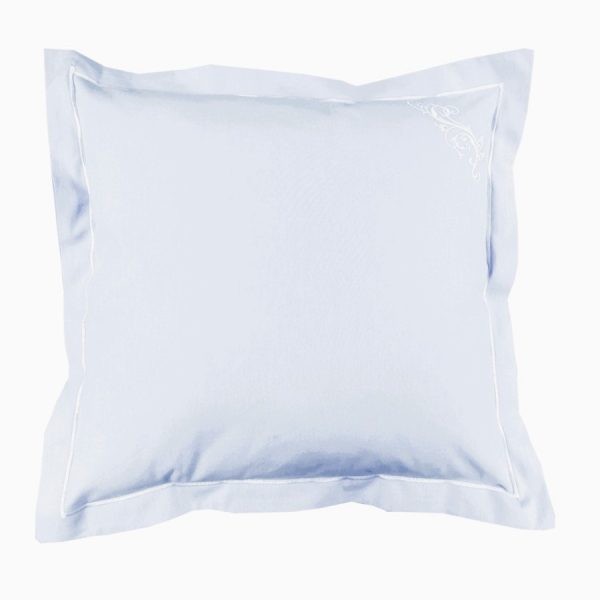 Set 2 x Fata de perna brodata, 60 cm x 60 cm, Casa Bucuriei, model Fantasy, alb, Bumbac 100%