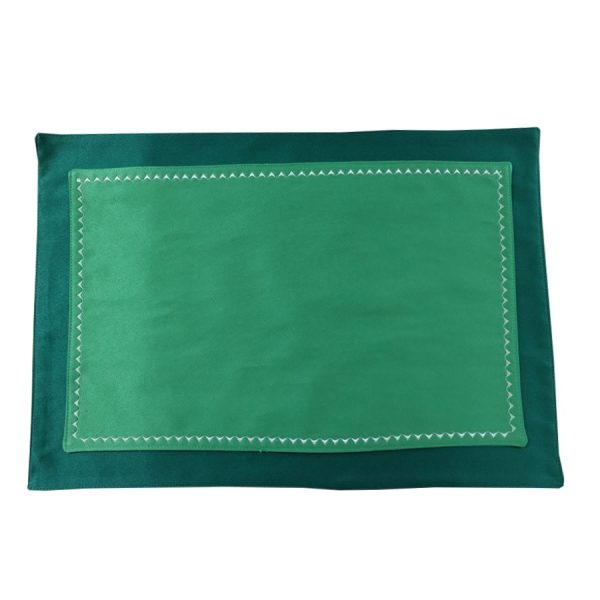 Set suport farfurie Casa Bucuriei, model Festiv, 2 piese, verde, tafta, 30 x 45 cm