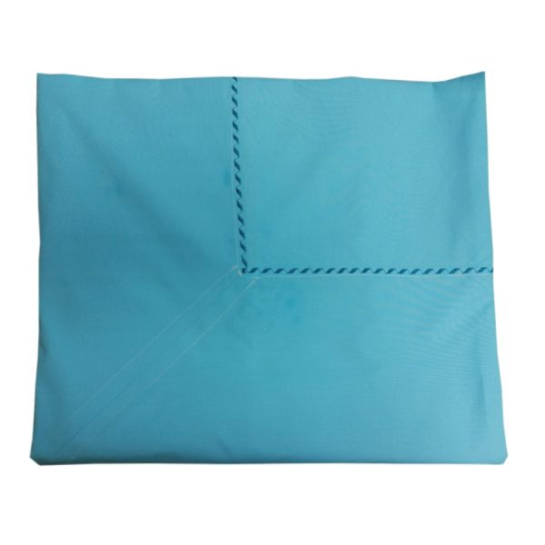 Cearsaf cu elastic pentru saltea 160 cm x 200 cm, Casa Bucuriei, model Elegance, albastru turcoaz, bumbac ranforce 100%