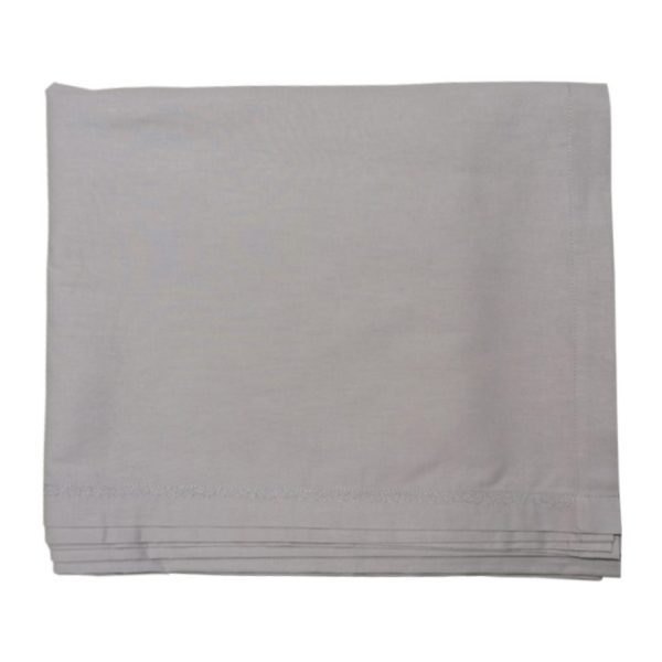 Cearsaf cu elastic pentru pat 90 x 200 cm, Casa Bucuriei, model Luxury, gri/mov, bumbac natural 100%, 170 x 280 cm