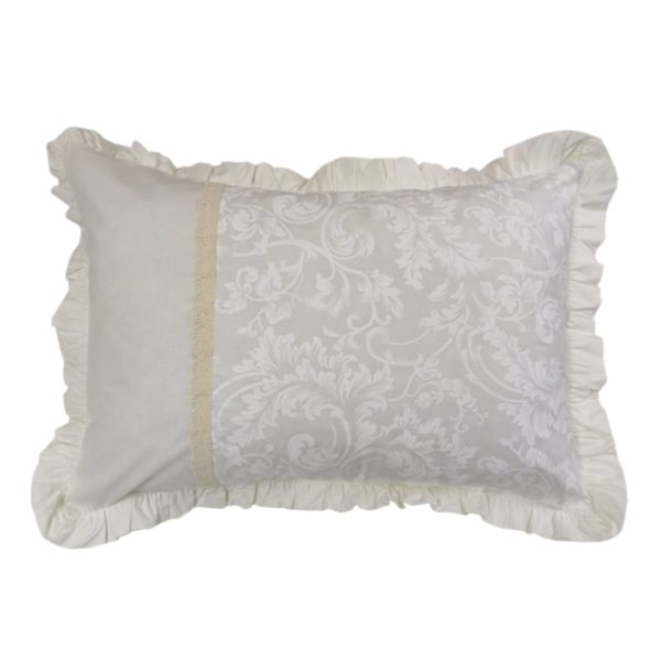 Set 2 Fete perna 60 x 70 cm, Casa Bucuriei, model Oana, cream, bumbac ranforce 100%, doua fete