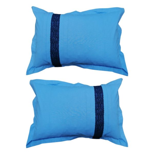 Set 2 Fete perna 60 x 70 cm, Casa Bucuriei, model Clasic Blue, albastru, bumbac ranforce 100%