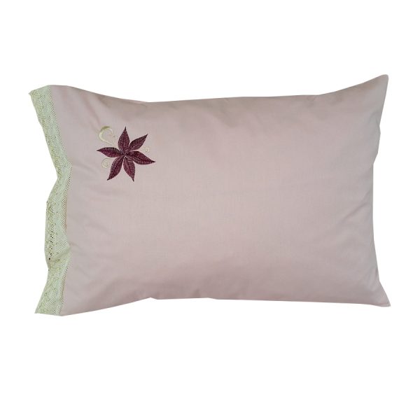 Set 2 huse perna, Casa Bucuriei, model Dulcis, roz prafuit, bumbac natural 100%, 40 x 60 cm