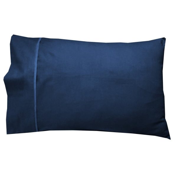 Set 2 x Fata de perna cu paspoal, 70 cm x 80 cm, Casa Bucuriei, bleumarin, Bumbac 100%, doua fete