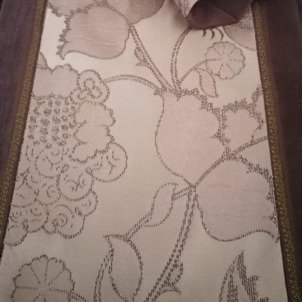 Traversa masa Casa Bucuriei, Luxury, maro/auriu, 30 x 125 cm