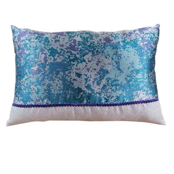 Perna decorativa Casa Bucuriei, model Elegance, turcoaz/mov, 37 x 53 cm