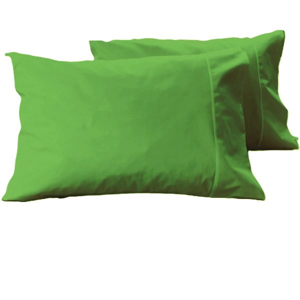 Set 2 x Fata de perna cu paspoal, 70 cm x 80 cm, Casa Bucuriei, verde deschis, Bumbac 100%, doua fete
