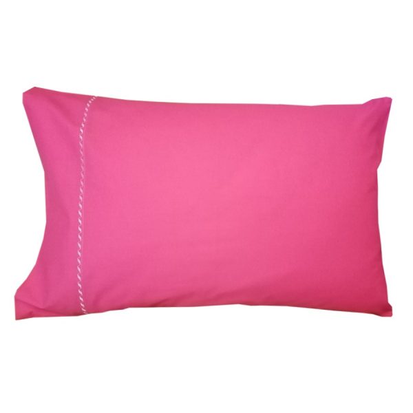 Set 2 x Fata de perna 50 cm x 70 cm, Casa Bucuriei, model Simple Lines, roz, Bumbac 100%