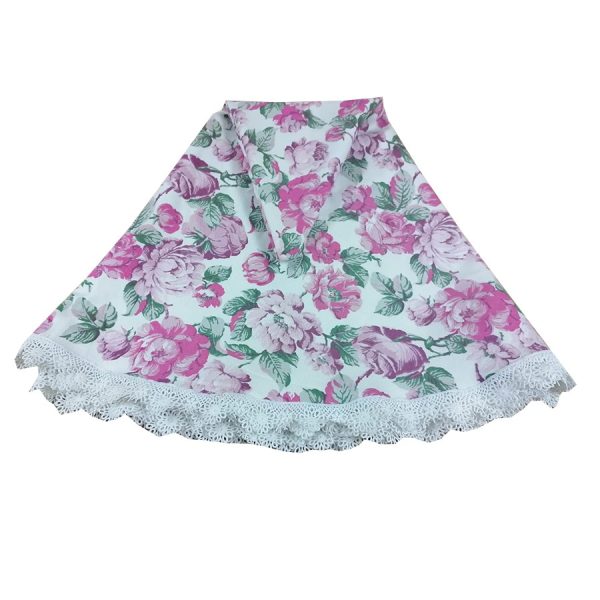 Fata de masa rotunda 220 cm diametru, Casa Bucuriei, model Romance, multicolor, bumbac