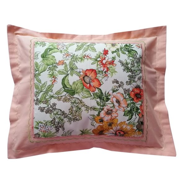Set 2 Fete perna 40 x 60 cm, Casa Bucuriei, model Canva, somon/multicolor, bumbac ranforce 100%