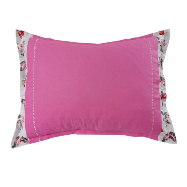 Husa perna Casa Bucuriei, multicolor, bumbac satinat 100%, 45/80 cm