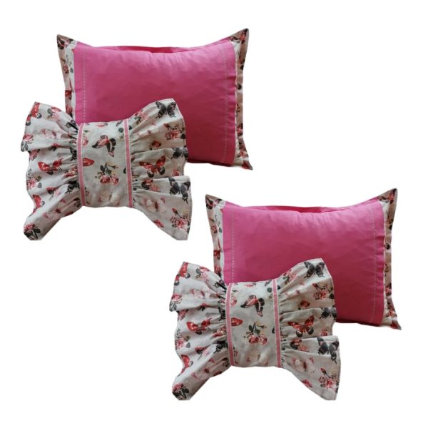 Set 4 x husa perna Casa Bucuriei, model Eva, multicolor, bumbac satinat 100%, 35/55cm si 70/50cm