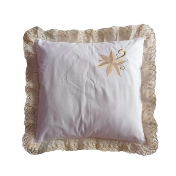 Set 2 Fete perna 40 x 60 cm, Casa Bucuriei, model Dulcis, alb/crem, bumbac ranforce 100%, brodate