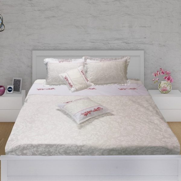 Cearsaf pilota Luminita, broderie, multicolor, bumbac percale100%, 200/220cm