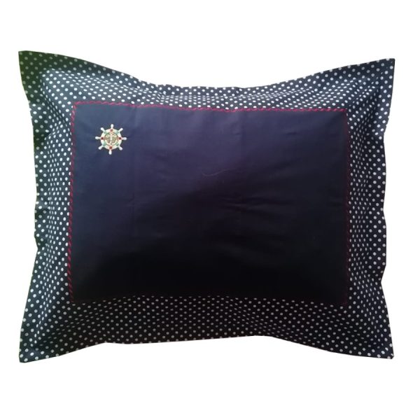 Set 2 Fete perna 45 x 45 cm, Casa Bucuriei, model Navy, bleumarin, bumbac ranforce 100%