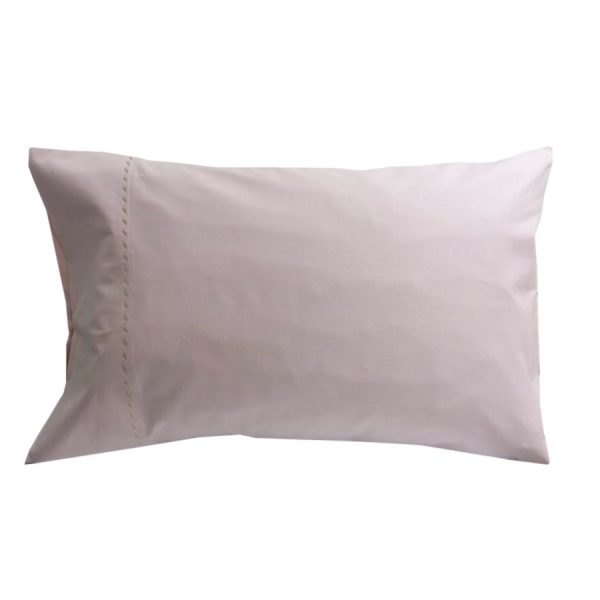 Set 2 x Fata de perna 60 cm x 80 cm, Casa Bucuriei, model Simple Lines, roz prafuit, Bumbac 100%