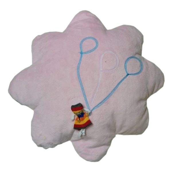 Perna Forma de floare, plus minky, fetita cu baloane, roz, diametru 36