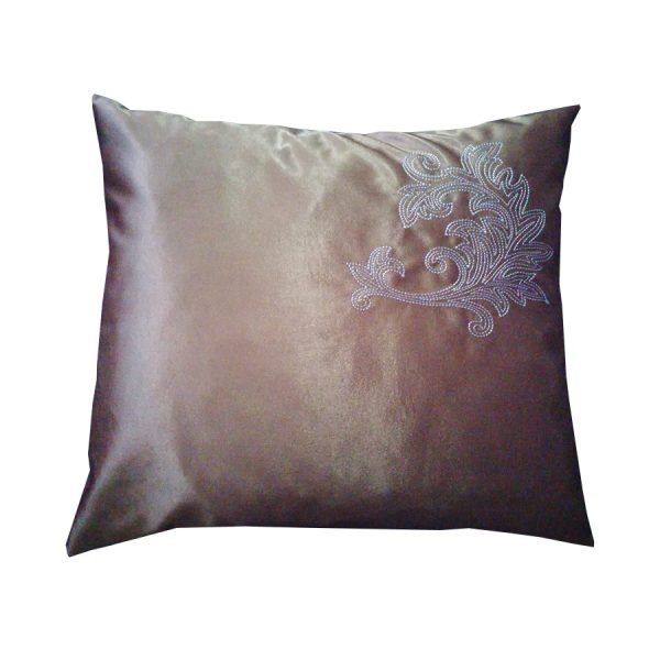Set 2 fete perna decorative brodate 40 x 60 cm, Casa Bucuriei, model Baroc, auriu