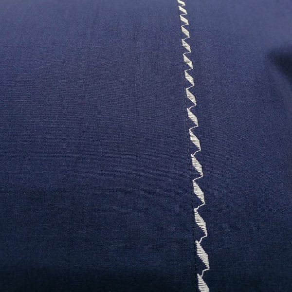 Set 2 x Fata de perna 40 cm x 80 cm, Casa Bucuriei, model Simple Lines, bleumarin, Bumbac 100%, doua fete