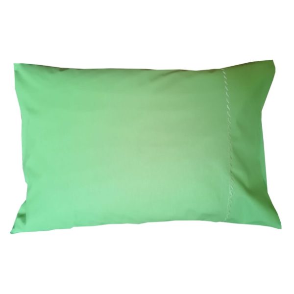 Set 2 x Fata de perna 40 cm x 60 cm, Casa Bucuriei, model Simple Lines, verde deschis, Bumbac 100%