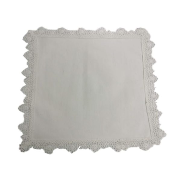 Set 4 servetele, Casa Bucuriei, model Romance, alb, bumbac 100%, 36 x 36 cm