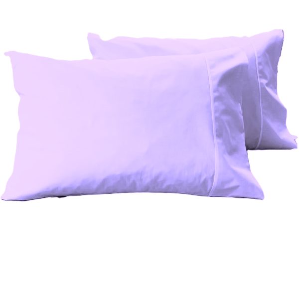 Set 2 x Fata de perna cu paspoal, 40 cm x 80 cm, Casa Bucuriei, lila, Bumbac 100%, doua fete