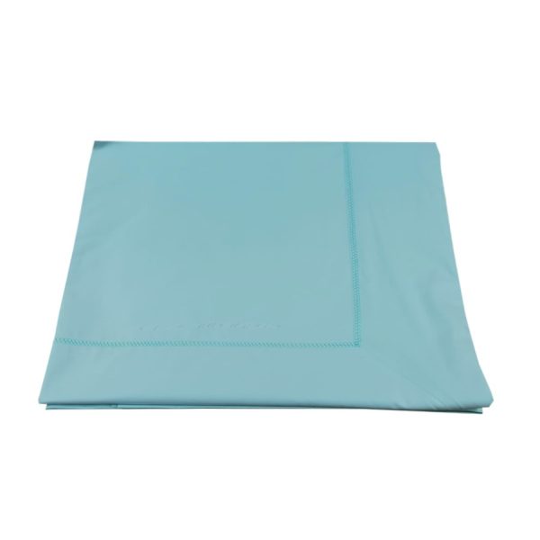 Cearsaf pat cu elastic pentru saltea 200 x 200 cm, Casa Bucuriei, model Clasic Design, vernil, bumbac ranforce 100%, chenar brodat